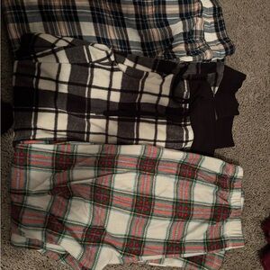 Plaid Pajama Pants Set
